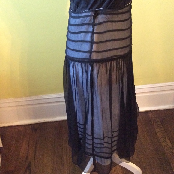 Sophia Michelle NWT Sheer Black Silk Skirt Sz 10 - Picture 6 of 13